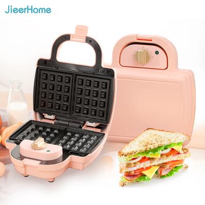 China Commercial Multifunctional Mini Household Electric Detachable Stick Grill Pan Double Side Heat Waffle Sandwich Maker Non Pink for sale