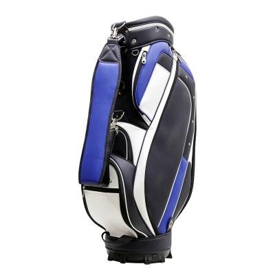 China Custom Large Capacity Portable Waterproof PU Made Golf Club Stand Golf Bag For Men for sale