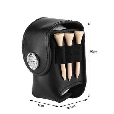 China Carry Golf Clubs Travel Golfer Waist Pack Portable Genuine Leather Golf Ball Tee Ball Holder Pouch Bag Sports Accessory High Quality for sale