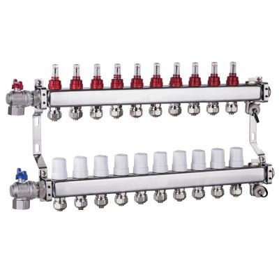 China 10 outlets traditional stainless steel heating UFH manifold, ufh manifolds for sale