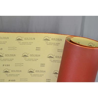 China EW91 Aluminum Oxide Kraft Paper Sandpaper Elephant Roll for Grinding Wood, Leather for sale