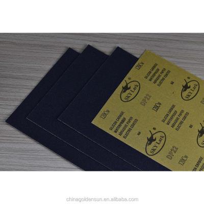 China Waterproof DP22 Silicon Carbide Hand Polishing Sandpaper For Wood 230mm*280mm for sale