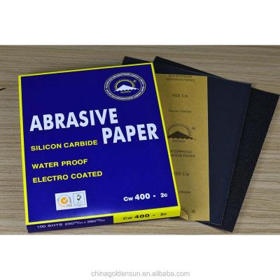 China Silicon Carbide Sandpaper Waterproof Abrasive Sandpaper Emery Paper 230mm*280mm for sale