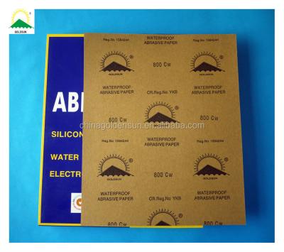 China Waterproof for Automotive Waterproof Sandpaper BP62 Silicon Carbide Electro Coated Emery Paper for sale