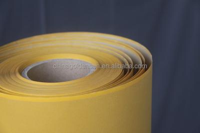 China DH85 Yellow Aluminum Oxide Wet And Dry Zinc Stearate Coated Emery Paper Roll Latex Paper Paint Grinding 1.38m*100m for sale