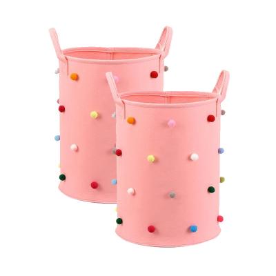 China Viable Felt Oversized Home Underwear Clothing Toy Storage Sundries Baskets With Handle for sale