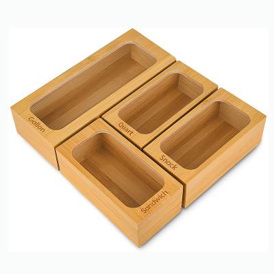 China High Quality Bamboo Bathroom Products Dining Table Drawer Box Kitchen Storage Bag Storage Box for sale