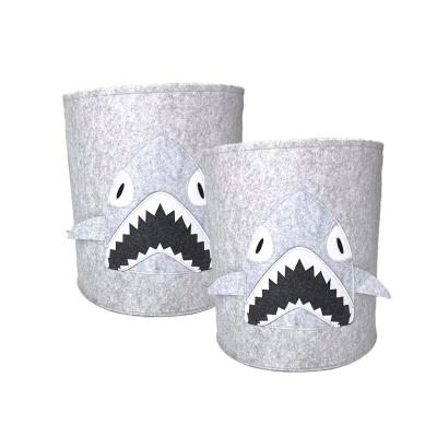 China Factory Size Stocked Custom Crocodile Felt Storage Basket Storage Cartons Easy Folding Clean Storage Basket for sale