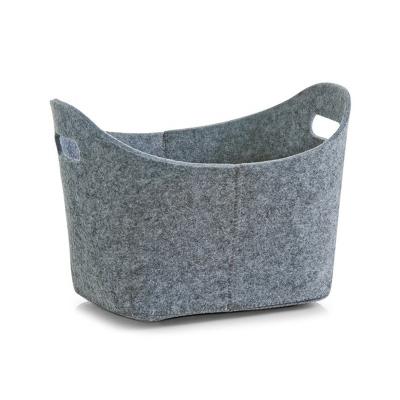 China Multifunctional Felt Viable Foldable Storage Basket Bins With Carry Handles For Home Storage for sale