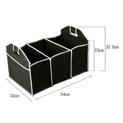 China Sustainable Amazon Hot Sale Truck Laundry Boxes Foldable Nonwoven 3 In 1 Fabric Storage Basket for sale