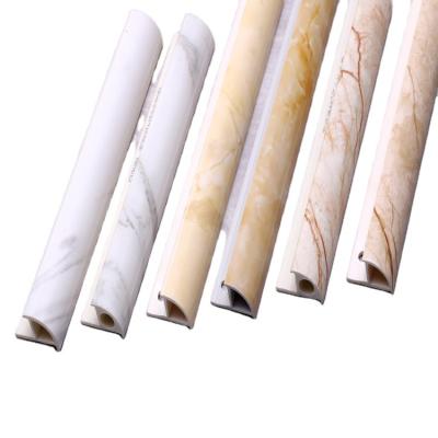 China Misumi Rigid L Shaped Plastic Marble Stone Edging PVC&STONE Tile and Stone Wall Trim for sale