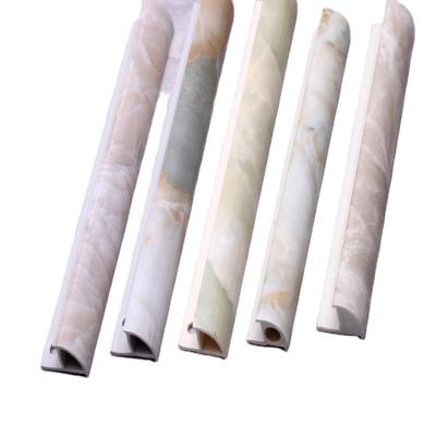 China Misumi Rigid L Shaped Plastic Marble Stone Edging PVC&STONE Tile and Stone Wall Trim for sale