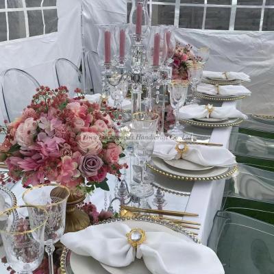 China Wedding BJ210818-1 Wedding Rectangle Acrylic Mirror Table Tops For Party Table Centerpiece for sale