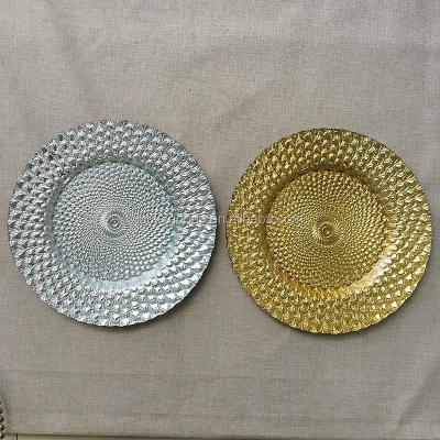 China Viable Wholesale Dishes Fancy Silver Gold Dish Glass Dish for sale