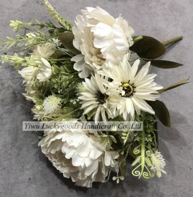 China BH210313-61 Wedding Silk Peony Bouquet Artificial Peony Wedding Decoration for sale