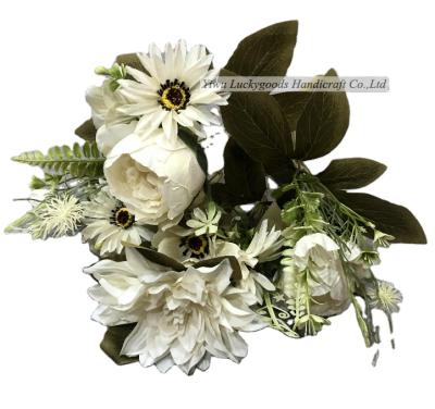 China BH210313-54 9 wedding heads artificial dahlia for wedding decoration for sale