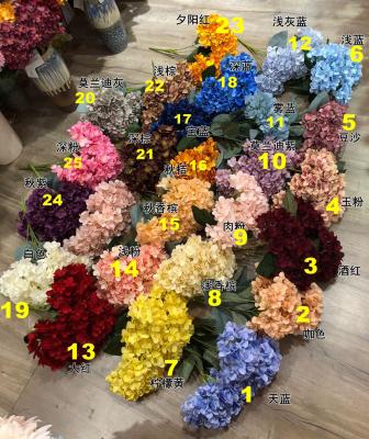 China Hot Selling 5 Heads Wedding LF775-8 Artificial Hydrangea Flowers Wedding Decoration for sale