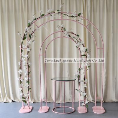 China Events Decoration LK20200828-1 Design Wedding Stage Decoration Rose Metal Backdrop Stand New for sale