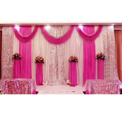 China LZB025 Background Decoration Personalized White Drapes For Weddings LZB025 for sale