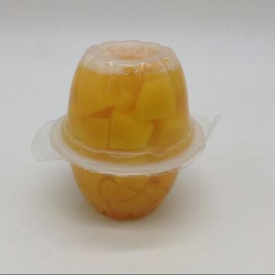 China Canned No Artificial Colors Or Flavors Peach Plastic Cup 113g Canned Fruit Delicious Cup for sale