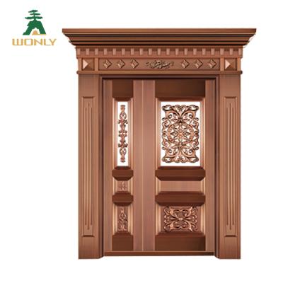 China Swing Door Luxury Pure Copper Entry Door Quality Pure Copper Door for sale