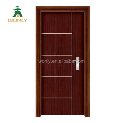 China Hot Selling Melamine Wooden Door Modern Design Swing Doors Interior Doors for sale