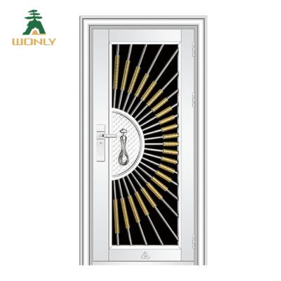 China High Quality Stainless Steel Door Design Single Swing Steel Grill Door for sale