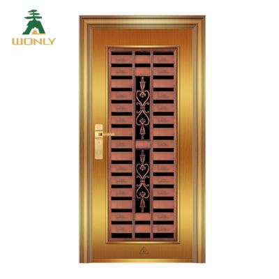 China Swing Stainless Steel Door Copper Color Base Track Door Good Quality for sale