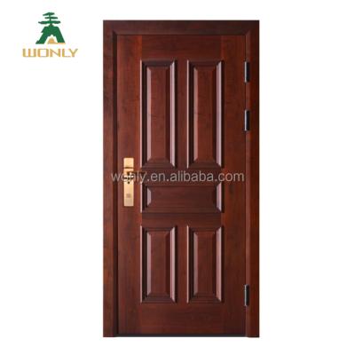 China India market cheap steel armored door popular anti-theft steel-wood door simple design door for sale