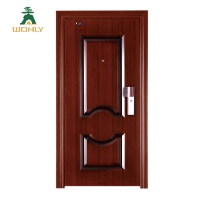 China Low Price High Quality Front Entrance Security Steel Swing Door for sale