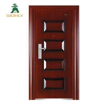 China Single Swing Wrought Iron Entry Door Price Steel Swing Security Door for sale