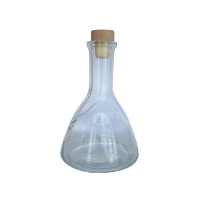 China Food Guaranteed Quality Price 100ml Erlenmeyer Flask Suitable Bottle With Cork Stopper for sale