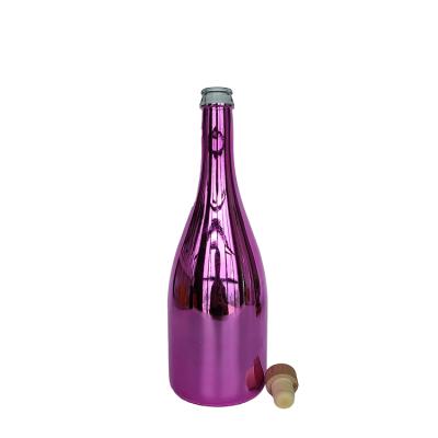 China Wholesale Champagne Dummy Bottle With Food Empty Electroplating Gold Cork for sale