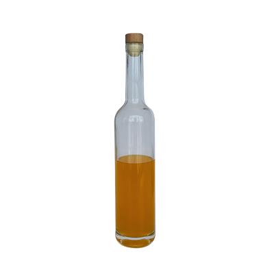 China Food Long Neck Glass Bottle For Essence 100ml Long Neck Glass Bottle With Cork for sale