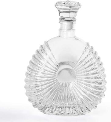 China Food Glass Decanter with Airtight Cap Decanter Bottle for Whiskey, Brandy, Bourbon 24oz/700ml for sale