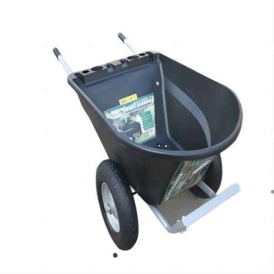 China Built-in Tools and Beverage Holder Tray Wheel Wheelbarrow Tool Cart Plastic Large Garden Cart for sale