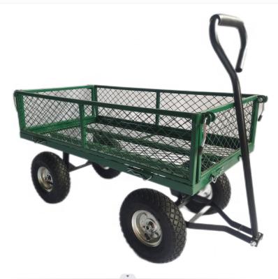 China Metal 400 Lbs Capacity 4 Wheeled Garden Transport Mesh Cart TP400 for sale