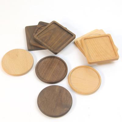 China Cheap Hot Selling Eco-friendly Soft Mat Pad Square Or Drinking Business Gift Displaywood Beer Coffee Tea Cup Promotional Coaster Gift for sale