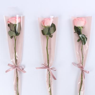 China Best Wholesale Waterproof Single Color Flowers Waterproof Single Flower Bouquet Packaging Bag Cellophane for sale