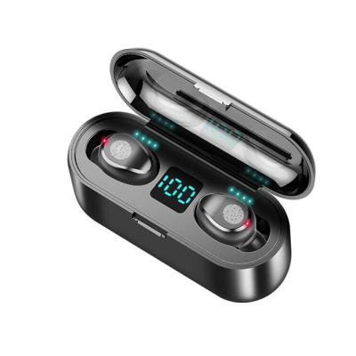 China In-Ear TWS F9 5C Wireless Headphones Earbuds Sports Waterproof Mini 5.0 Gaming Headsets Earbuds 1200mAh Charging Box Led Display for sale