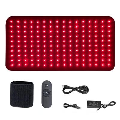 China Acne Treatment 20*60cm Home Use Portable Led Red Infrared Therapy Waist Knee Massager Light Belt 190mv for sale