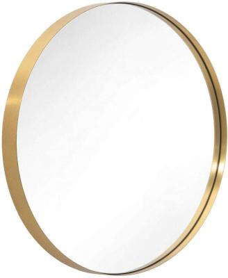 China Wall Hanging (50 Decorative Metal Frame Living Room Wall Mirrors Wholesale Aluminum Round Mirror Frame 60 70 80cm Bathroom Round Mirror Frame for sale