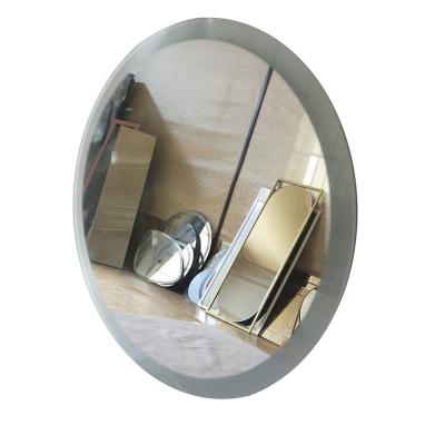 China Modern Extremely Simple Style Round Mirror With LED Lamp Wall Handing Cosmetic Mirror For Bathroom / Living Room for sale