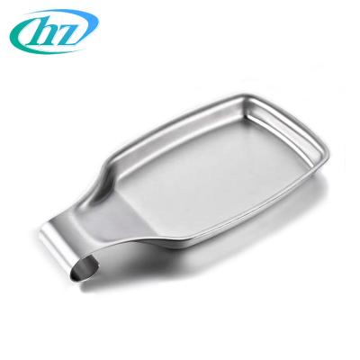 China Sustainable Stainless Steel Spoon Rack Rest Cooking Tool Storage Utensil Soup Rest For Kitchen Tools for sale