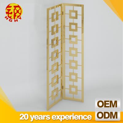 China Folding stainless steel sapphire room divider hall stainless steel shoji screen laser cut room divider biombo for sale