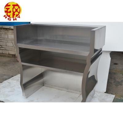 China Classic Polished Reception OEM Metal Mirror Stainless Steel Front Desk Designs For Conference Room for sale