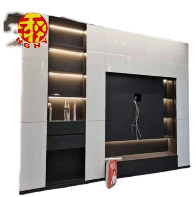 China Expandable Wall Insert Built In Embedded Titanium Plating Wall Mounted Stainless Steel Cabinet Metal Niche for sale