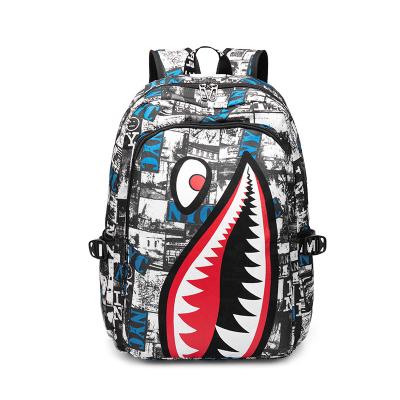 China The Other New Personality Trend Student Shark School Bag College Student School Bag Backpack for sale