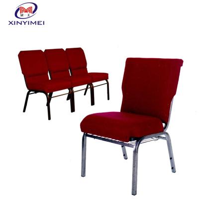 China Wholesale Mid Century Vintage Stackable Design Industrial Metal Church Chair for sale