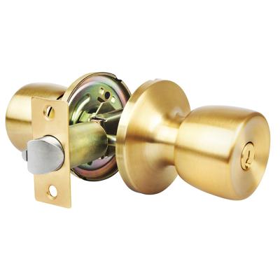 China Suitable for bathroom standard lock entry bedroom knob door lock China classic steel single knob lock set for sale